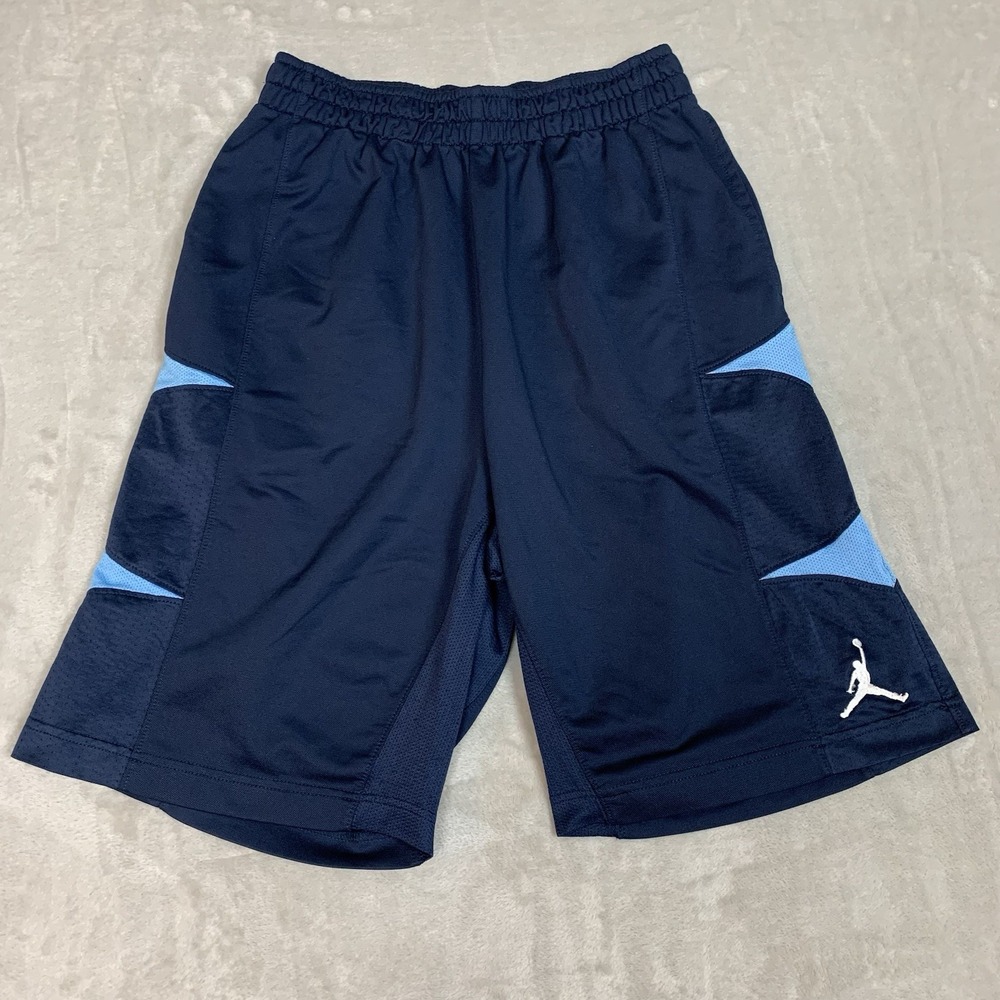 Nike Air Jordan Shorts Mens Medium Blue Jumpman Basketball No Drawstring - Picture 2 of 9